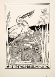 Le rane che desiderano un re, da Cento favole di Esopo, pub.1903