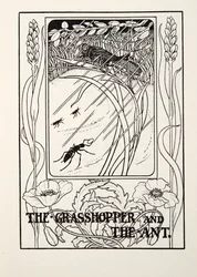 La cicala e la formica, dalle Favole di Fontaine, pub. 1905
