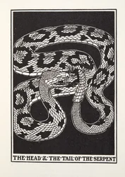 La Testa e la Coda del Serpente, da Fontaine Fables, pub. 1905