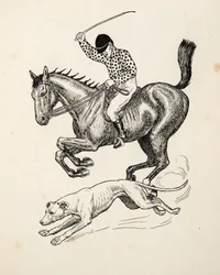 Il cavallo e il levriero, da Cento aneddoti di animali, pub. 1924