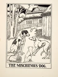 Il cane dispettoso, da Cento favole di Esopo, pub.1903