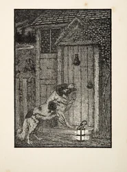 Il cane di Terranova, da A Hundred Anecdotes of Animals, pub. 1924