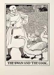 Il cigno e il cuoco, dalle Favole di Fontaine, pub. 1905