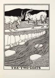 Le due capre, da Fontaine Fables, pub. 1905