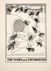 Le Vespe e il Vaso di Miele, da Cento Favole di Esopo, pub.1903
