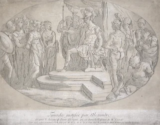 Alessandro e Timoclea, inciso da Nicolas Lesueur (1691-1764)
