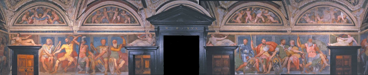 Loggia degli Eroi. (dettaglio). Villa del Principe, ca 1530