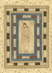 Una signora in piedi, Isfahan, c.1620-25