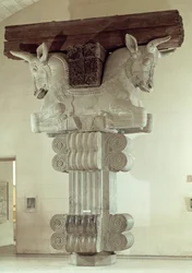 Capitello in stile persiano da una colonna nell