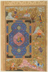 Folio da un album; verso: Giovane donna, Isfahan, Iran, periodo Safavide, 1590-1610