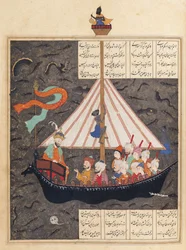 Il viaggio di Alessandro Magno sul Mare della Cina, illustrazione per 