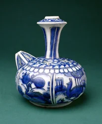 Kendi blu e bianco safavide, 1600-50