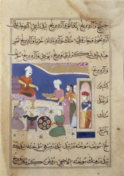 Preparazione di dolci per il Sultano di Mandu, da un manoscritto sulla cucina indiana
