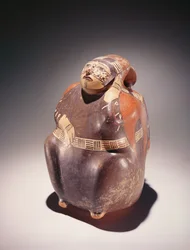 Raccoglitore di cacao in ceramica, Cultura Nazca