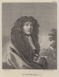 Sir Peter Lely, artista inglese (incisione)
