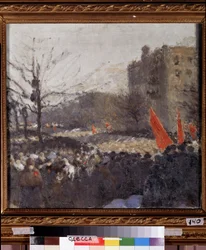 Dimostrazione rivoluzionaria nel febbraio 1917