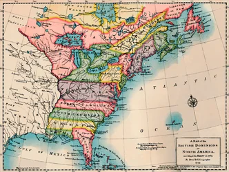 Mappa dei domini britannici del Nord America, 1772, 1904
