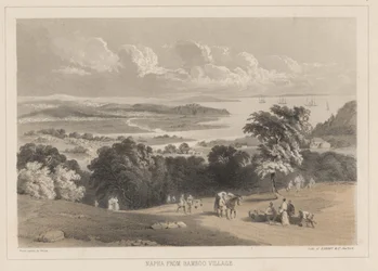 Napha dal villaggio di Bamboo, litografia di Sarony und Co., 1855