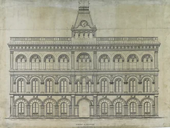 Concorso per il palazzo di giustizia della contea di Kings, Chicago, Illinois, prospetto