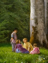 Un bosco di faggi in maggio vicino a Iselingen Manor