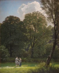 Candeggio del lino in una radura