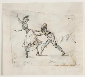 Anine Frölich e Pierre Jean Laurent in una scena dal balletto di Galeotti "Zigeunernes leir", il Teatro Reale Danese