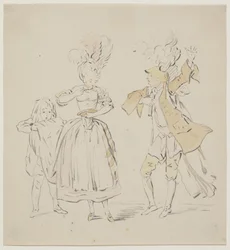 Scenebillede fra Johan Herman Wessels "Kærlighed uden Strømper"