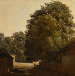 Paesaggio con castagno