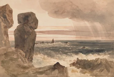 Paesaggio marino con rocce Lizard, Cornovaglia