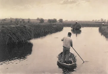 Quartiere del fieno di palude, Vita e paesaggio sui Norfolk Broads, c.1886