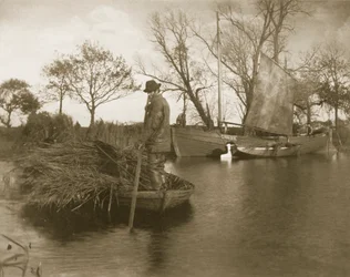 Il ritorno del cutter Gladdon, Vita e paesaggio sui Norfolk Broads, c.1886