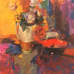 Tavolo di Rose di Clarice Cliff