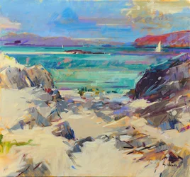 Sabbia e rocce di Iona, 2021 (olio su tela)