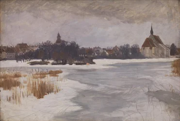 Una vista di Faaborg. Inverno