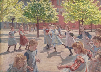Bambini che giocano, 1907-1908
