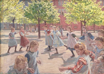 Bambini che giocano, Piazza Enghave