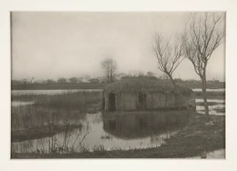 Una casa-barca di canne, Tavola XXXI da Vita e paesaggio sui Norfolk Boards