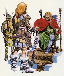 Un capo britannico chiede ai predoni sassoni di venire a combattere per lui