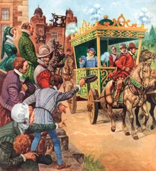 La regina Elisabetta I visita una casa di campagna