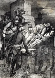 La morte del re Carlo XII di Svezia (1682-1718) durante l