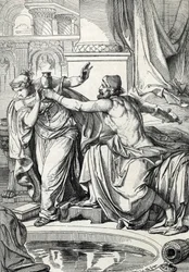 La principessa gepida Rosamunda (morta nel 572) e il suo amante, assassino di suo marito re Alboino, si avvelenarono con la stessa coppa di veleno, 572
