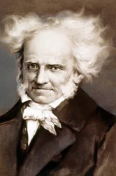 Il filosofo tedesco Arthur Schopenhauer (1788-1860) foto dopo il dipinto di Peter Kramer