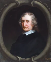 Ritratto di Thomas Hobbes di Malmesbury, il filosofo (olio su tela)