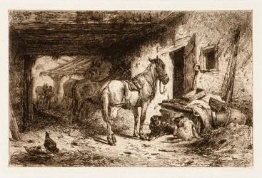 Senza titolo (cavalli e cortile della stalla)