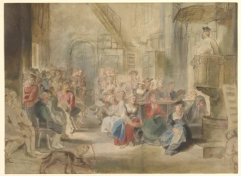 Un sermone in una chiesa di villaggio