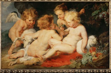 Gesù Bambino con San Giovanni e due angeli