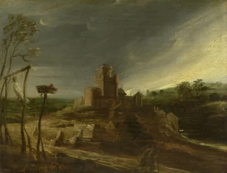 Il paesaggio con la forca