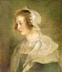 Testa di una giovane donna