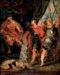 Muzio Scevola davanti a Porsenna, 1630