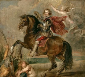 Ritratto del Duca di Buckingham a cavallo